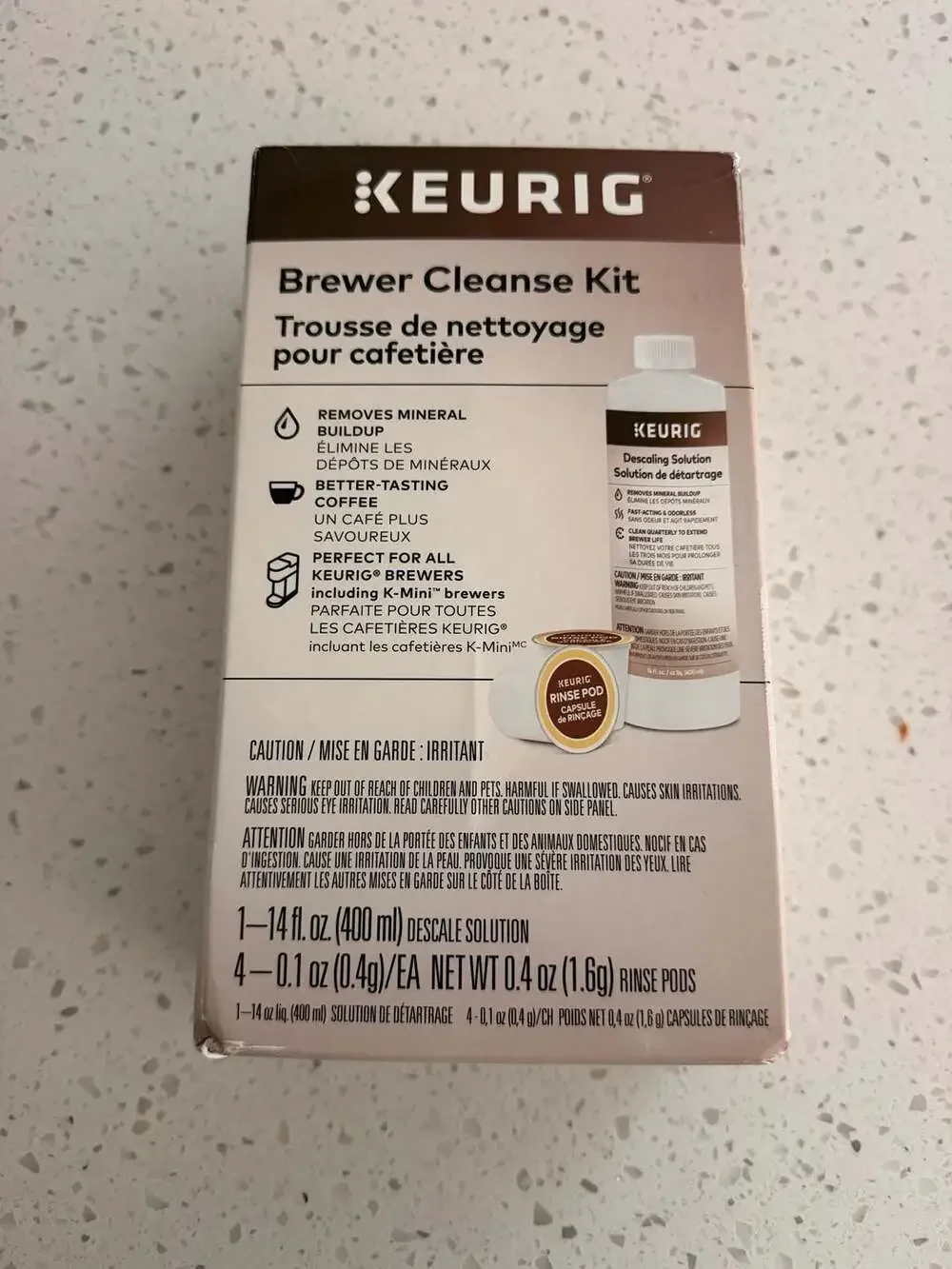 NEW Keurig Brewer Cleanse Kit Descaling Solution and Rinse Pods